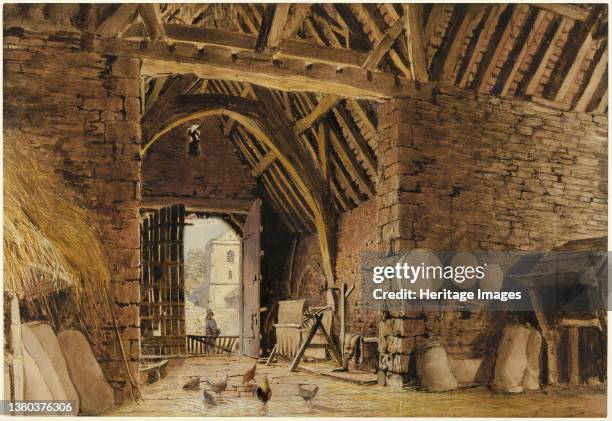 Barn Interior, 1830/35. Artist William Henry Hunt. (Photo by Heritage Art/Heritage Images via Getty Images