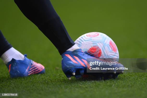 General view of the new Nike Premier League match ball prior to the Premier League match between Wolverhampton Wanderers and Crystal Palace at...