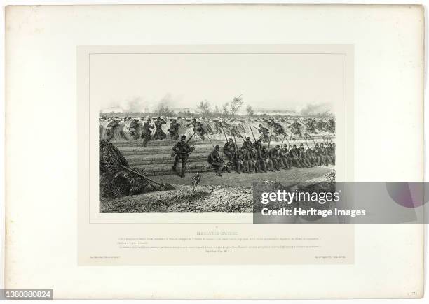 Light infantry ambush, from Souvenirs díItalie: ExpÈdition de Rome, 1858. Artist Auguste Raffet. (Photo by Heritage Art/Heritage Images via Getty...