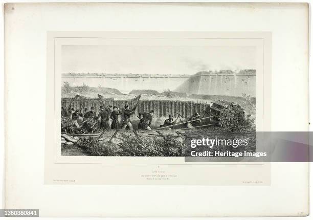 Sapping in full swing, from Souvenirs díItalie: ExpÈdition de Rome, 1858. Artist Auguste Raffet. (Photo by Heritage Art/Heritage Images via Getty...