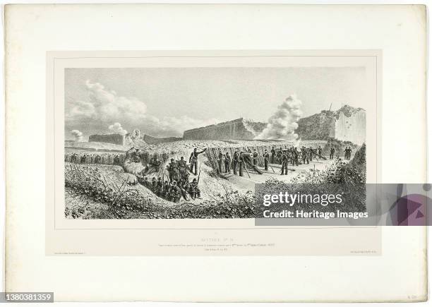 Battery no. 14, from Souvenirs díItalie: ExpÈdition de Rome, 1859. Artist Auguste Raffet. (Photo by Heritage Art/Heritage Images via Getty Images