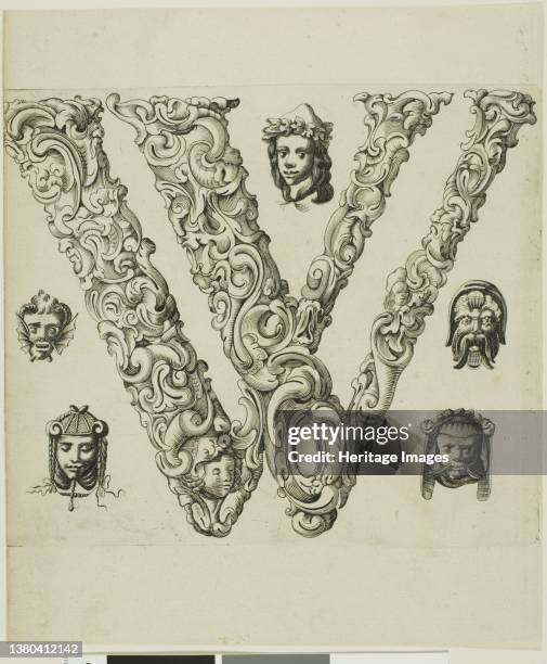 Letter W, 1630. Artist Pierre Aubry. (Photo by Heritage Art/Heritage Images via Getty Images