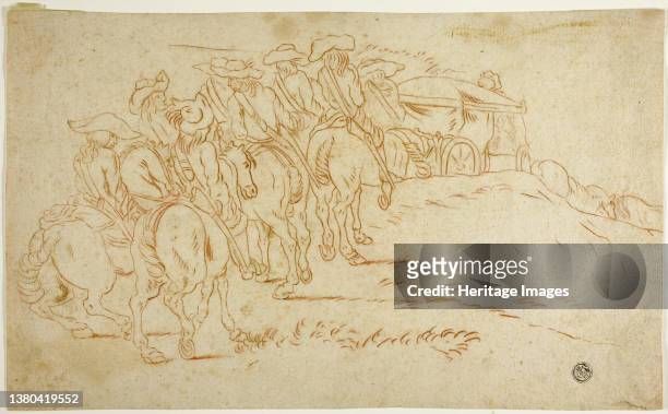 Cavalry Escorting Coach, n. D. Artist Hendrik Verschuring. (Photo by Heritage Art/Heritage Images via Getty Images