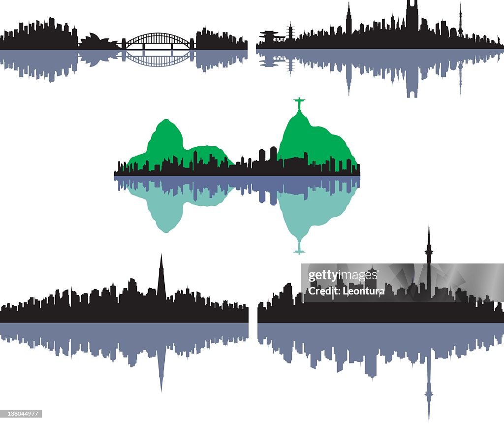 Five Famous Cities: Sydney, Tokyo, Rio de Janeiro, San Francisco, and Auckland