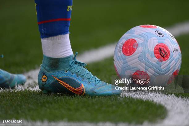 General view of the new Nike Premier League match ball during the Premier League match between Wolverhampton Wanderers and Crystal Palace at Molineux...