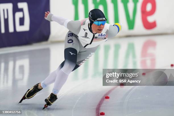 Claudia Pechstein of Germany competing in the Women's 500m during the ISU World Speed Skating Championships Allround at the Vikingskipet on March 5,...