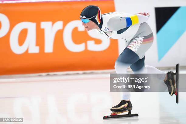 Claudia Pechstein of Germany competing in the Women's 3000m during the ISU World Speed Skating Championships Allround at the Vikingskipet on March 5,...