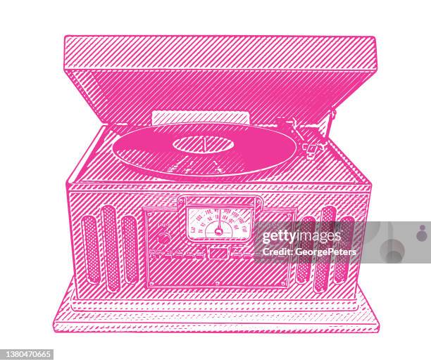 ビンテージ記録プレーヤー - vintage record player no people点のイラスト素材／クリップアート素材／マンガ素材／アイコン素材