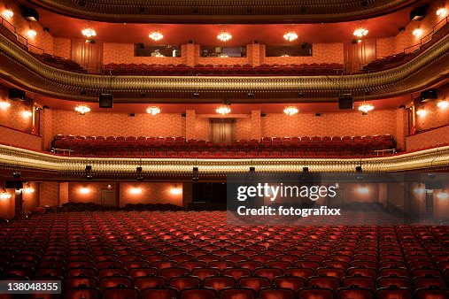 Theater interior: empty classical theater Theater interior: empty classical theater