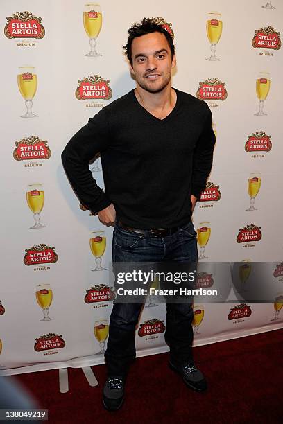 Actor Jake M. Johnson attends the "Safety Not Guaranteed" press event hosted by Stella Artois at the Cutting Room at T-Mobile Google Music Village at...