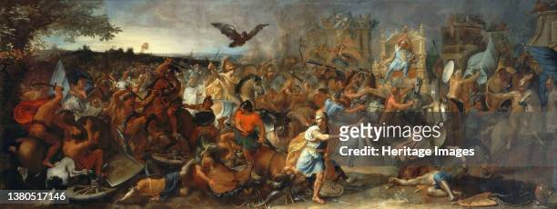 The Battle of Gaugamela in 331 BC, 1669. Found in the Collection of the MusÈe du Louvre, Paris. Artist Le Brun, Charles . (Photo by Fine Art...