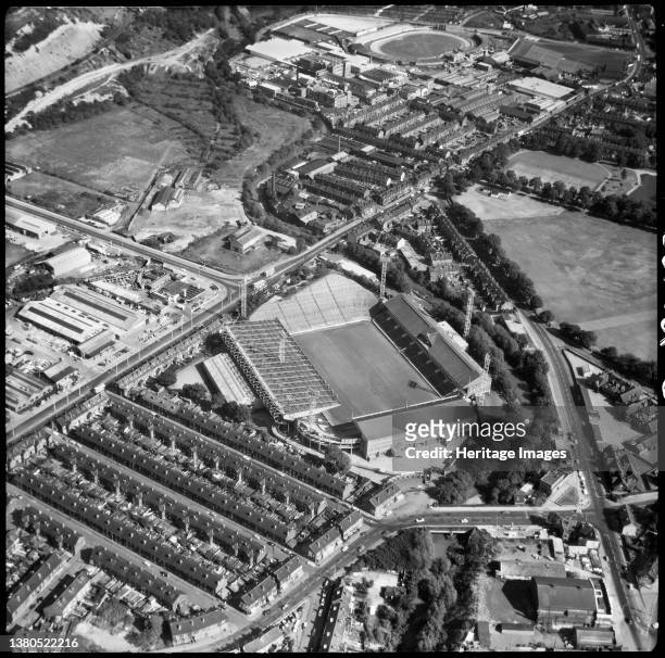 Hillsborough Stadium, home of Sheffield Wednesday Football Club, Sheffield, South Yorkshire, 1969. Artist Aerofilms. (Photo by Historic England...