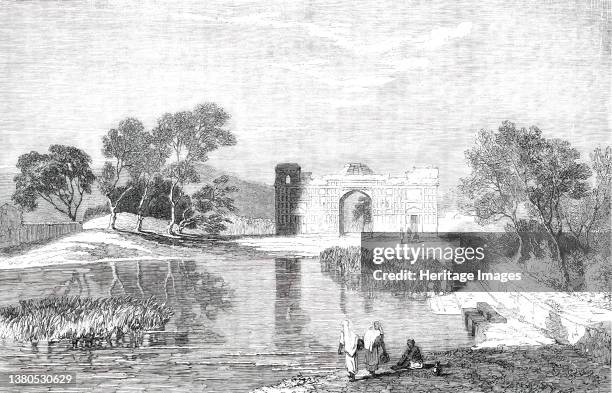 Husyn-Abdal, in the Punjab, [India] - from a sketch by G. T. Vigne, Esq. , 1850. 'The charming scene. . lies near the east bank of the Indus, and is...