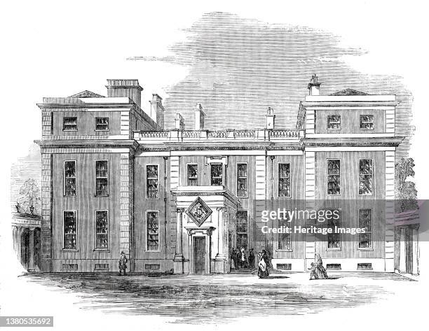 Marlborough House, Pall Mall, [London], 1850. Paintings put on public display in Marlborough House. 'The change with respect to these pictures is...