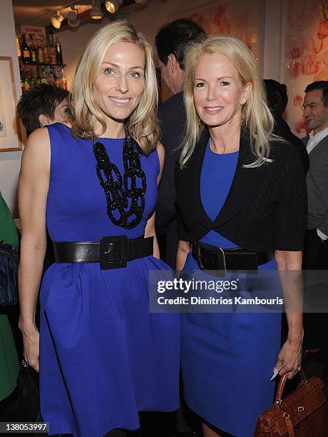 Jamie Tisch and Blaine Trump attend the New York Giants Super Bowl Pep Rally Luncheon at Michael's on February 1, 2012 in New York City.