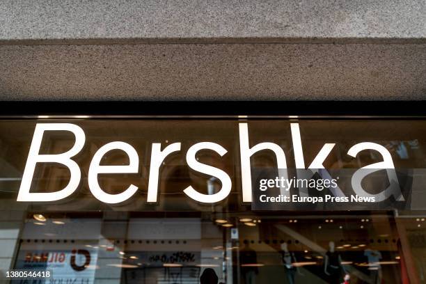 Sign of a Bershka store, part of the Inditex group, on March 5 in Madrid, Spain. Inditex announced today that it is temporarily closing its 502...