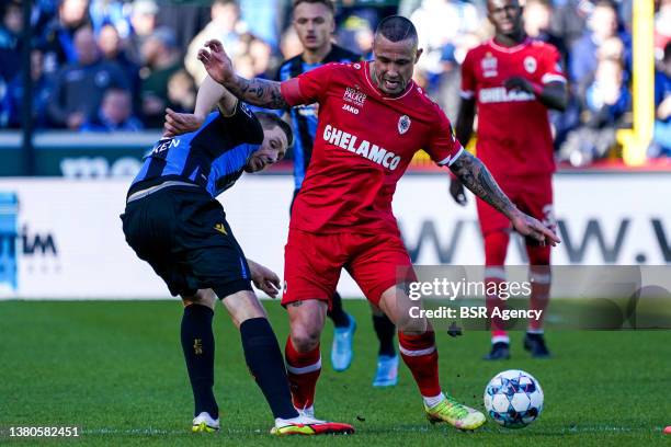 Radja Nainggolan of Royal Antwerp FC during the Jupiler Pro League match between Club Brugge and Royal Antwerp FC at Jan Breydelstadion on February...