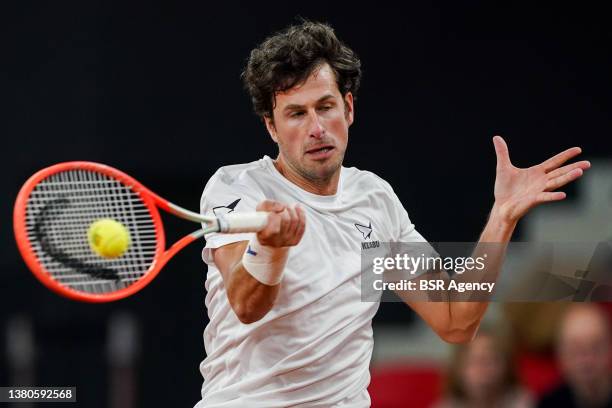 Robin Haase of The Netherlands during his singles match against Steven Diez of Canada in the 2022 Davis Cup Qualifier between Netherlands and Canada...