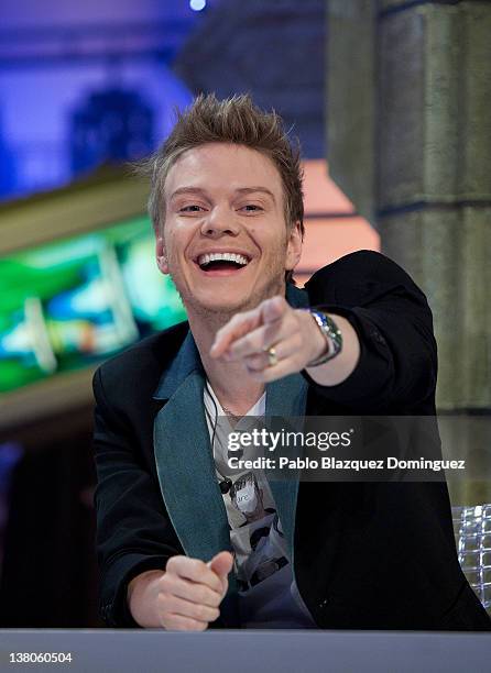 Singer Michel Telo attends "El Hormiguero" TV show at Vertice Studio on February 1, 2012 in Madrid, Spain.