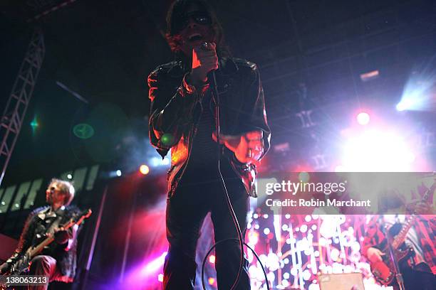 Brent James of Brent James & The Contraband performs during day 6 of the Super Bowl Village on February 1, 2012 in Indianapolis, Indiana.