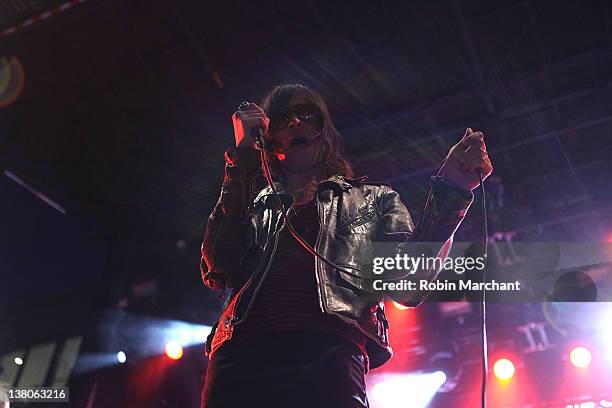 Brent James of Brent James & The Contraband performs during day 6 of the Super Bowl Village on February 1, 2012 in Indianapolis, Indiana.