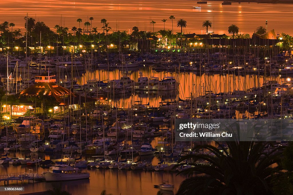 Sunset over Yacht