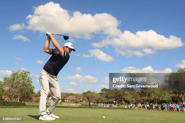 Viktor Hovland of Norway plays his shot from the third tee during the third round of the Arnold Palmer Invitational presented by Mastercard at Arnold...