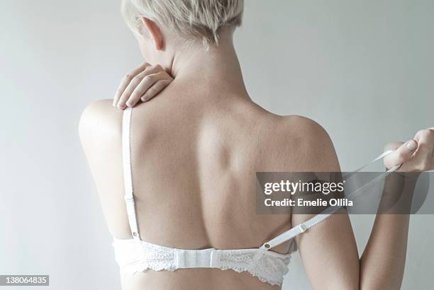 girl in white bra - strap stock pictures, royalty-free photos & images