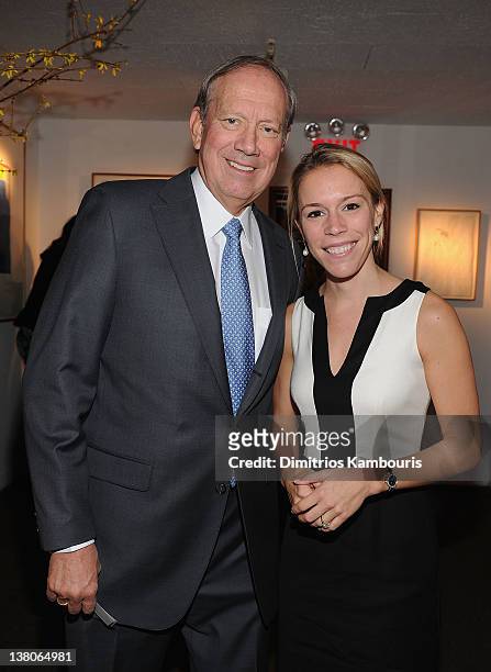George Pataki and Allison Pataki attend the New York Giants Super Bowl Pep Rally Luncheon at Michael's on February 1, 2012 in New York City.