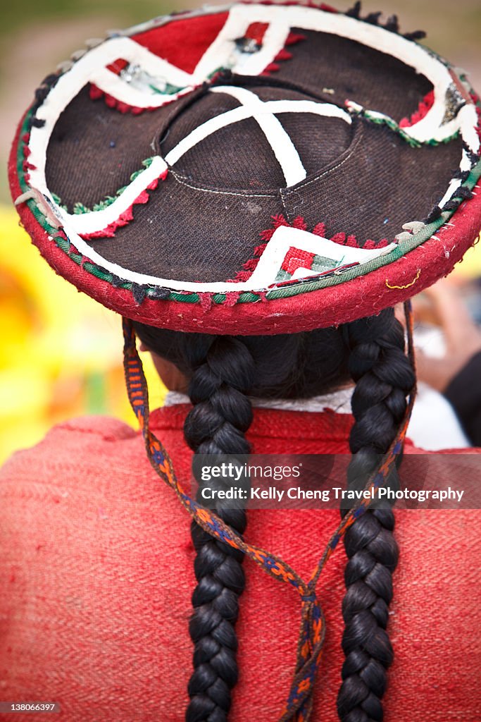 Woman wearing traditional hat