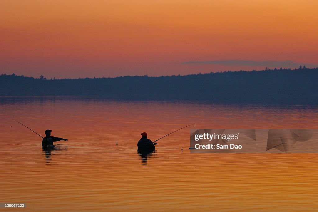 Fishing at dusk, Tobermory, Ontario, Canada