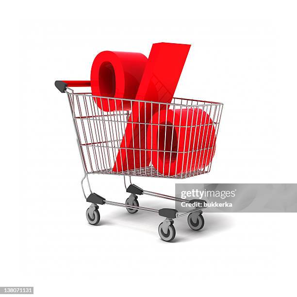 good business sale - shopping trolleys stockfoto's en -beelden