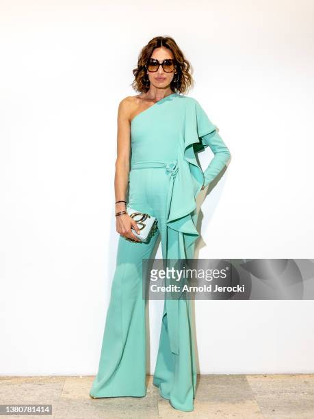 Nieves Alvarez attends the Elie Saab Womenswear Fall/Winter 2022/2023 show as part of Paris Fashion Week on March 05, 2022 in Paris, France.