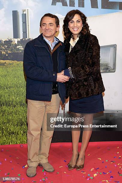 Inaki Miramon and Toni Acosta attend the presentation of the TV series 'Con el culo al aire' on February 1, 2012 in Madrid, Spain.