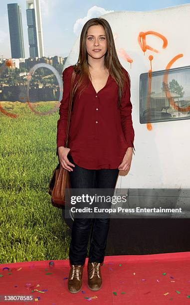 Maria Leon attends the presentation of the TV series 'Con el culo al aire' on February 1, 2012 in Madrid, Spain.