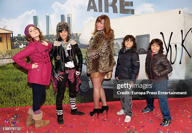 Henar Jimenez and Natalia Roig attend the presentation of the TV series 'Con el culo al aire' on February 1, 2012 in Madrid, Spain.