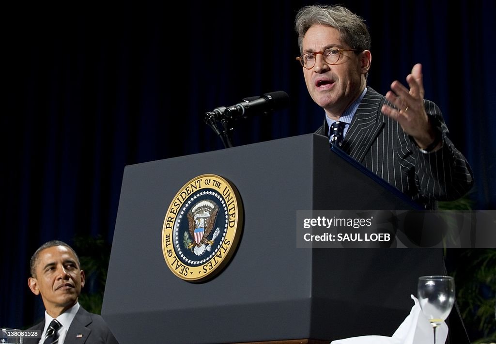 Author Eric Metaxas speaks alongside US