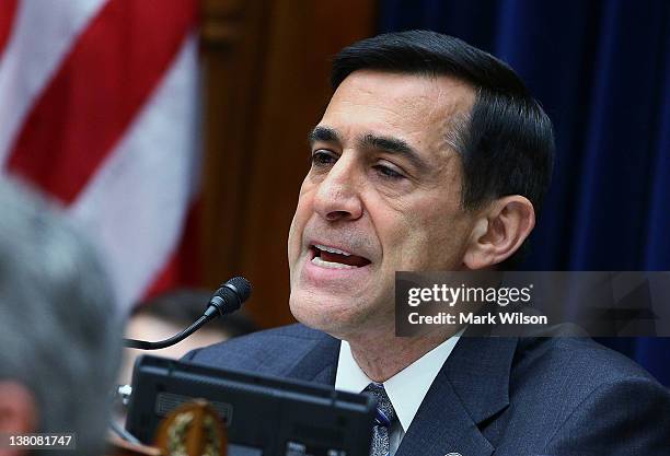 Chairmen U.S. Rep. Darrell Issa questions U.S. Attorney General Eric Holder during a House Oversight and Government Reform Committee hearing February...