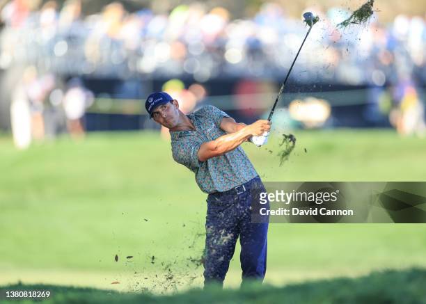 Billy Horschel of The United States plays his second shot on the par 5, 16th hole during the third round of the Arnold Palmer Invitational presented...