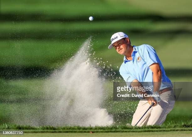 Patton Kizzire of The United States plays his third shot on the par 5, 16th hole during the third round of the Arnold Palmer Invitational presented...