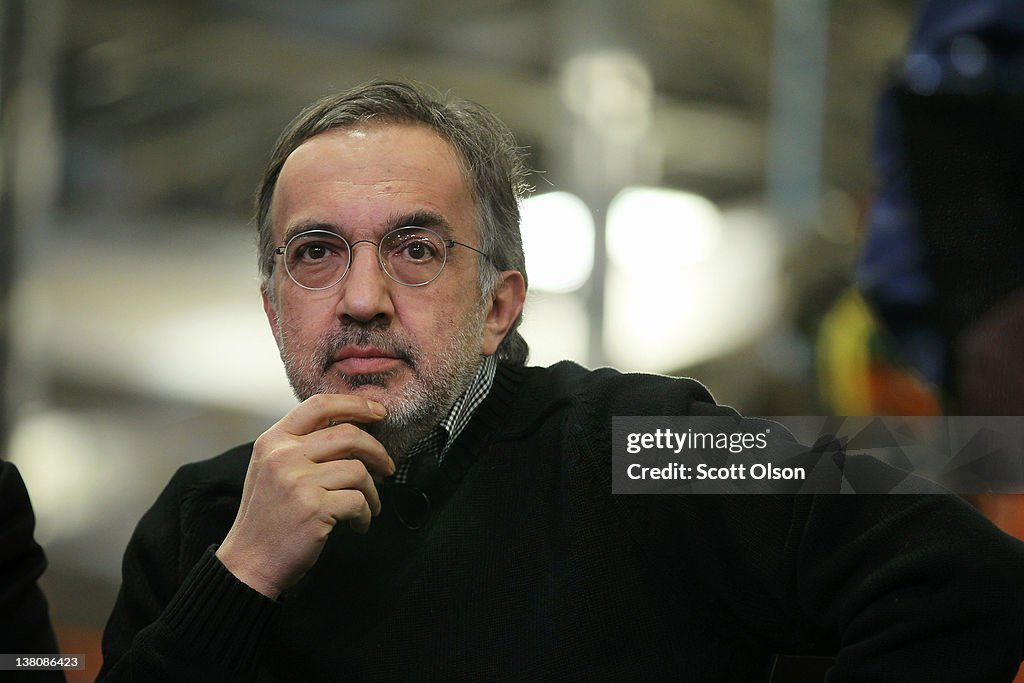 Chrysler CEO Sergio Marchionne And IL Gov. Quinn Tour Belvidere Assembly Plant