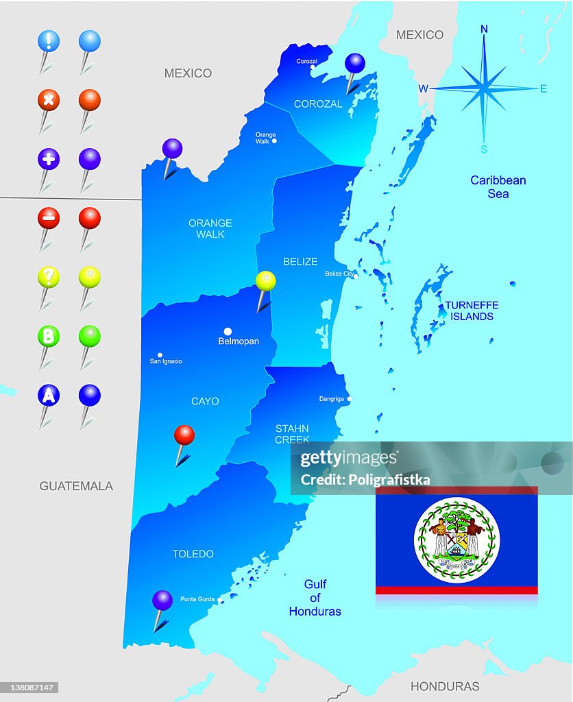 Map of Belize