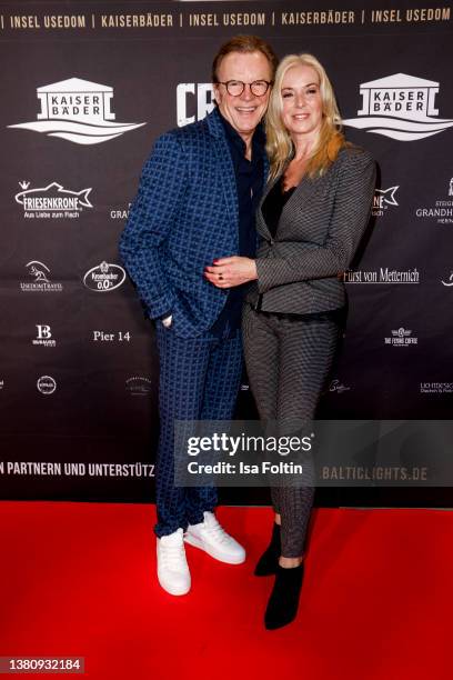 German TV host Wolfgang Lippert and his wife Gesine Lippert during the Gala Night as part of the "Baltic Lights" charity event on March 5, 2022 in...