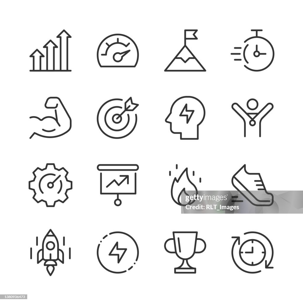 Performance Icons — Monoline Series