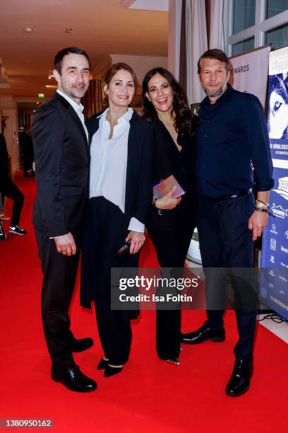 Oliver Hass and his wife Anja Kling with German actress Bettina Zimmermann and German actor Kai Wiesinger during the Gala Night as part of the...