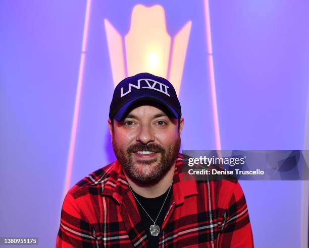 Singer/songwriter Chris Young attends the 57th Academy Of Country Music Awards Radio Row at Park MGM on March 05, 2022 in Las Vegas, Nevada.