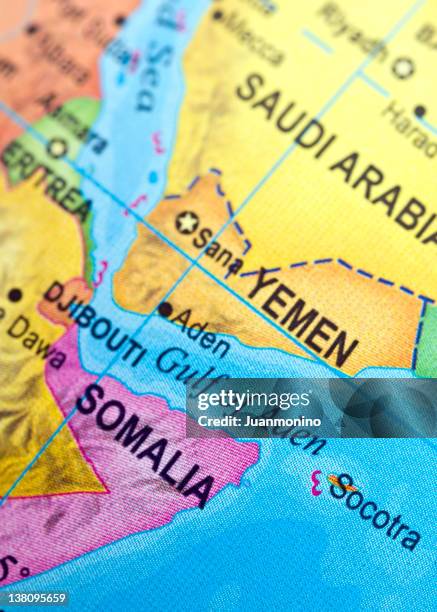 gulf of aden map - djibouti map stock pictures, royalty-free photos & images