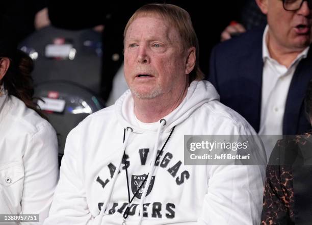 Las Vegas Raiders owner Mark Davis is seen in attendance during the UFC 272 event on March 05, 2022 in Las Vegas, Nevada.