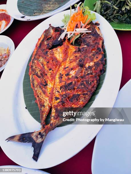 bali grilled fish - sanur bildbanksfoton och bilder