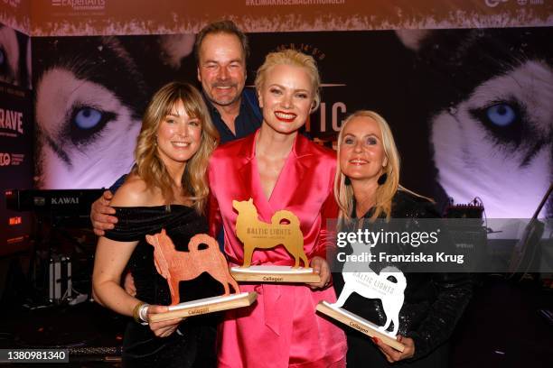 Nina Ensmann, Till Demtroeder, Franziska Knuppe and Anja Petzold during the "Baltic Lights" gala night event on March 5, 2022 in Heringsdorf,...